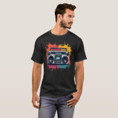 Retro Boombox Graphic Music T - Shirt der 90er Jah (Vorne ganz)