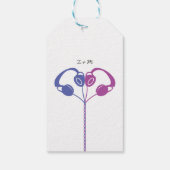 Retro Boombox Indie Mixtape Wedding Lila Indigo Geschenkanhänger (Rückseite)