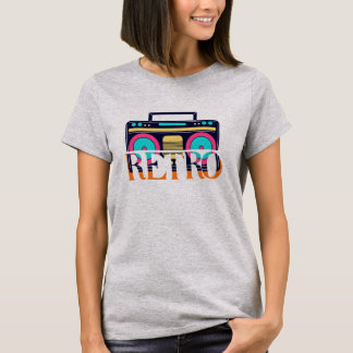Retro - Boombox Klassischer T - Shirt