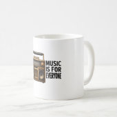 Retro Boombox Mug Kaffeetasse (VorderseiteRechts)