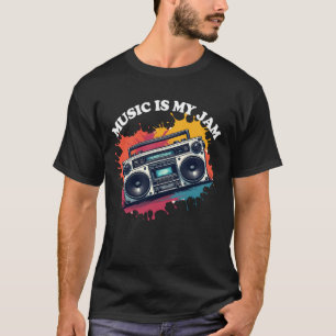 Retro Boombox Music ist mein Jam T-Shirt