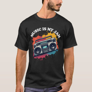 Retro Boombox Music ist mein Jam T-Shirt