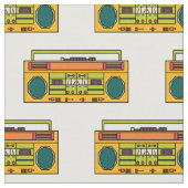 Retro-Boombox-Muster Stoff (Nahaufnahme)
