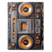 Retro Boombox Sketchbook Vibes Notizblock (Vorderseite)