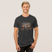 Retro Boombox Vibes Tri-Blend Shirt (Vorderseite voll)