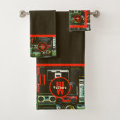 Retro-Boomboxen Badhandtuch Set (Insitu)