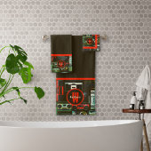 Retro-Boomboxen Badhandtuch Set