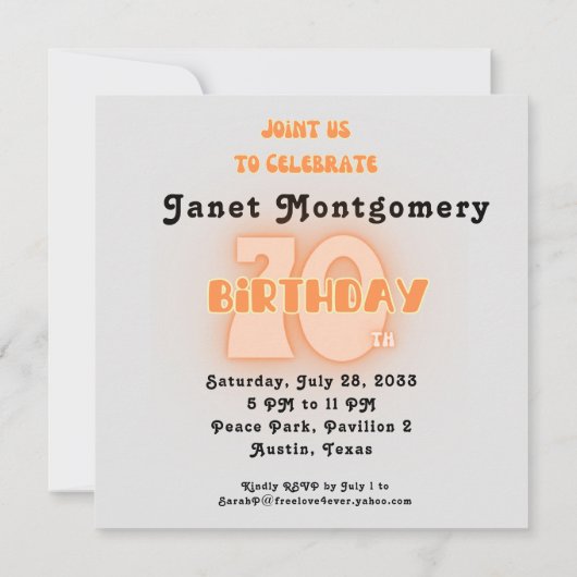 Retro Boomer Blume Power Foto Geburtstag (Rückseite)