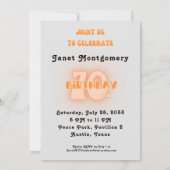 Retro Boomer Blume Power Foto Geburtstag Einladung (Rückseite)