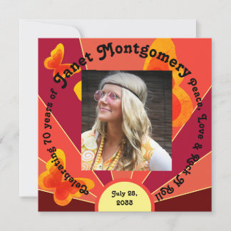 Retro Boomer Hippy Sunrise Foto Geburtstag