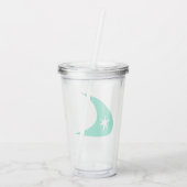 Retro Boomerang Acryltrinkbecher (Rückseite)