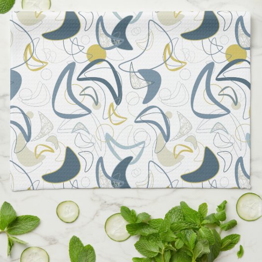 Retro Boomerang! Geschirrtuch (Gefaltet)