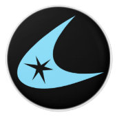 Retro Boomerang Keramikknauf (Vorderseite)