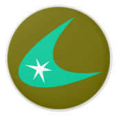 Retro Boomerang Keramikknauf (Vorderseite)