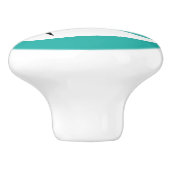 Retro Boomerang Keramikknauf (Seitenansicht)