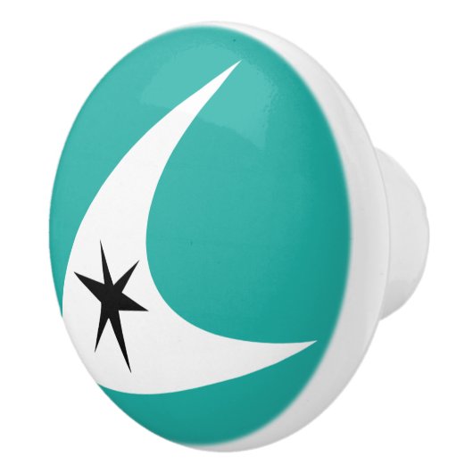 Retro Boomerang Keramikknauf (Rechts)