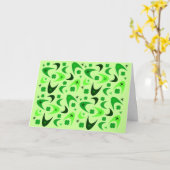 Retro Boomerang & Kleeblatts Karte (Gelbe Blume)