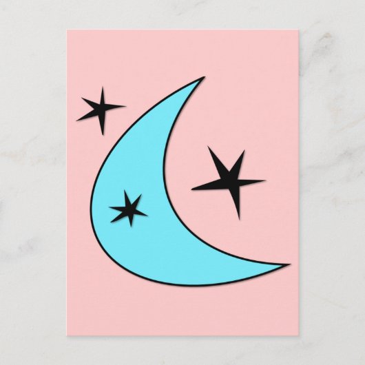 Retro Boomerang Postkarte (Vorderseite)