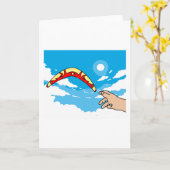 Retro Boomerang Sportfans Boomerang Karte (Gelbe Blume)