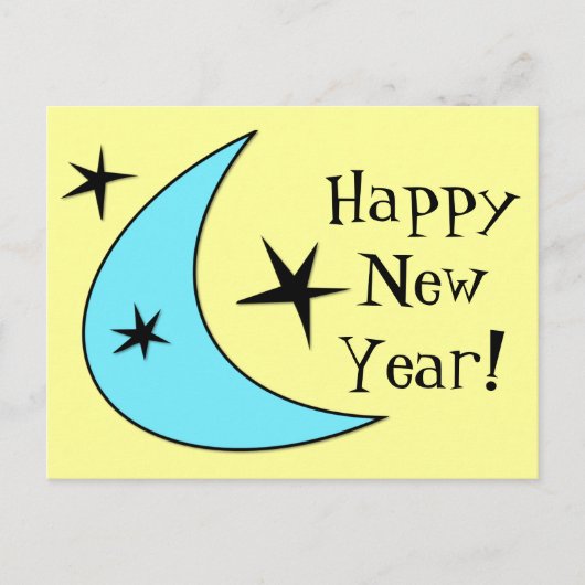 Retro Boomerang Stars Postkarte (Vorderseite)