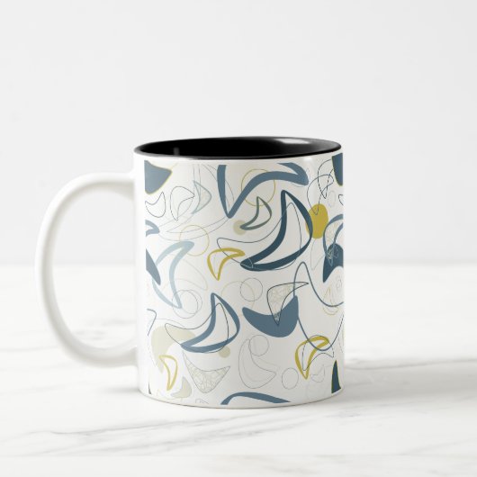 Retro Boomerang! Zweifarbige Tasse (Links)
