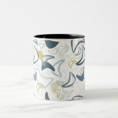 Retro Boomerang! Zweifarbige Tasse (Mittel)