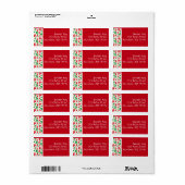 Retro Boomerangs Adressaufkleber (Vorne)