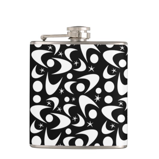 Retro Boomerangs aus dem Mittelalter Flachmann (Vorderseite)