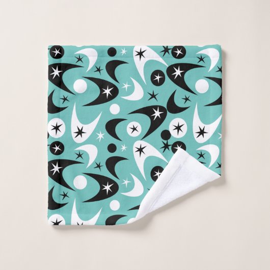 Retro Boomerangs Badhandtuch Set (Waschlappen)