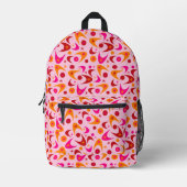 Retro Boomerangs Bedruckter Rucksack (Vorderseite)