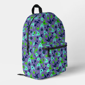 Retro Boomerangs Bedruckter Rucksack