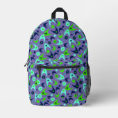 Retro Boomerangs Bedruckter Rucksack (Vorderseite)