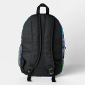 Retro Boomerangs Bedruckter Rucksack (Rückseite)