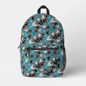 Retro Boomerangs Bedruckter Rucksack (Vorderseite)