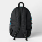 Retro Boomerangs Bedruckter Rucksack (Rückseite)