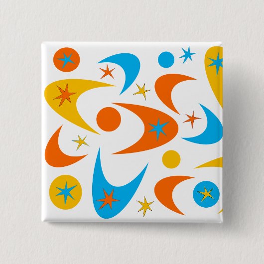 Retro Boomerangs Button (Vorderseite)