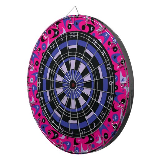 Retro Boomerangs Dartscheibe (Vorderseite rechts)