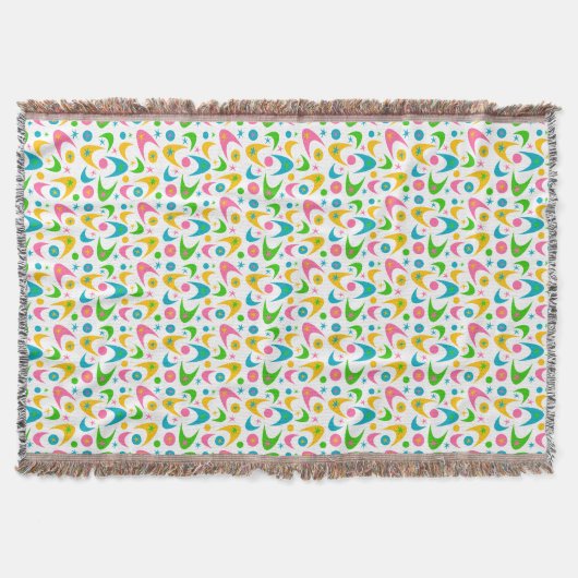 Retro Boomerangs Decke (Vorderseite)