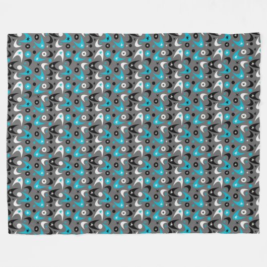 Retro Boomerangs Fleecedecke (Vorderseite (Horizontal))
