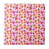 Retro Boomerangs Fliese (Vorderseite)