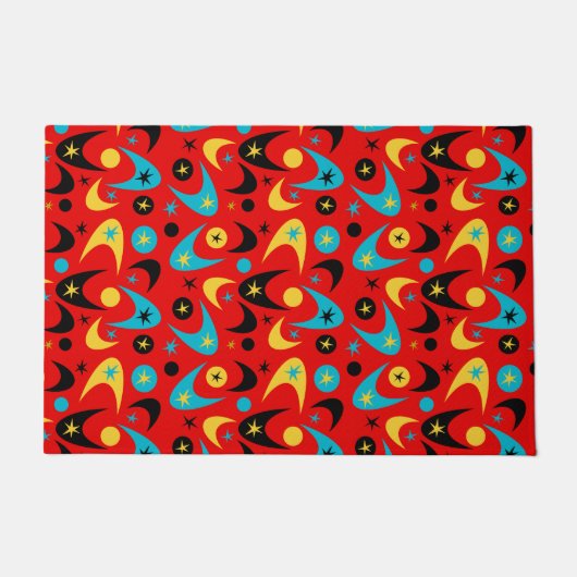 Retro Boomerangs Fußmatte (Vorderseite)