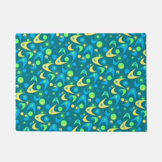 Retro Boomerangs Fußmatte (Vorderseite)