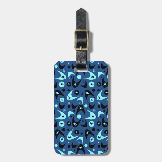 Retro Boomerangs Gepäckanhänger (Vorderseite vertikal)