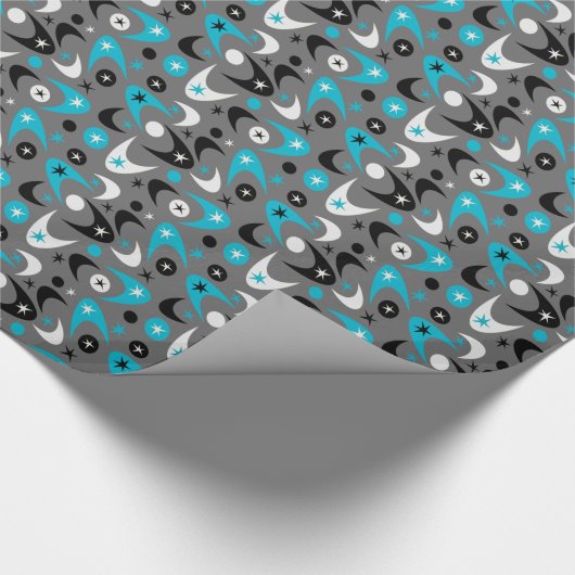Retro Boomerangs Geschenkpapier (Ecke)
