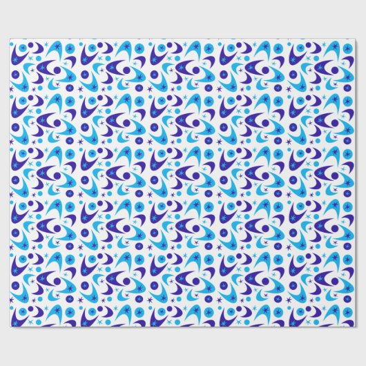 Retro Boomerangs Geschenkpapier (Flach)