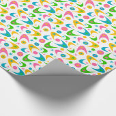 Retro Boomerangs Geschenkpapier (Ecke)