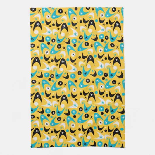 Retro Boomerangs Geschirrtuch (Vertikal)