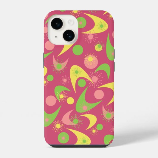 Retro Boomerangs iPhone Hülle (Rückseite)