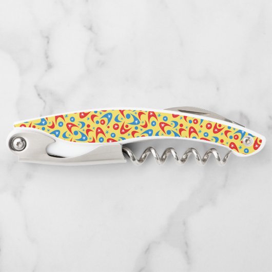 Retro Boomerangs Kellnermesser (Vorderseite)