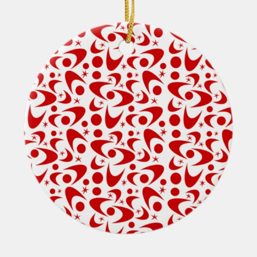 Retro Boomerangs Keramik Ornament (Vorne)